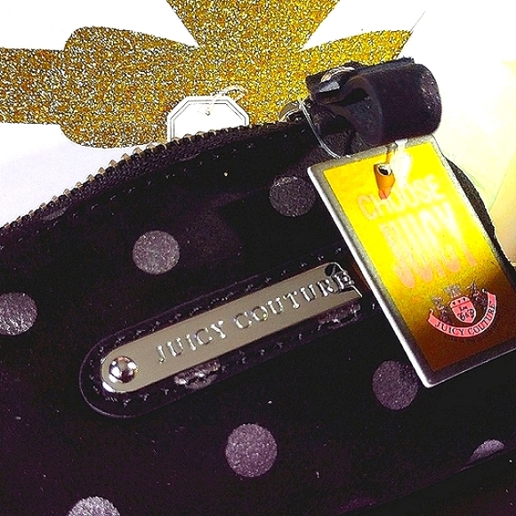 Juicy Holidays ✨ SILVER Polka Dot Suede Leather Wa - Picture 4 of 13